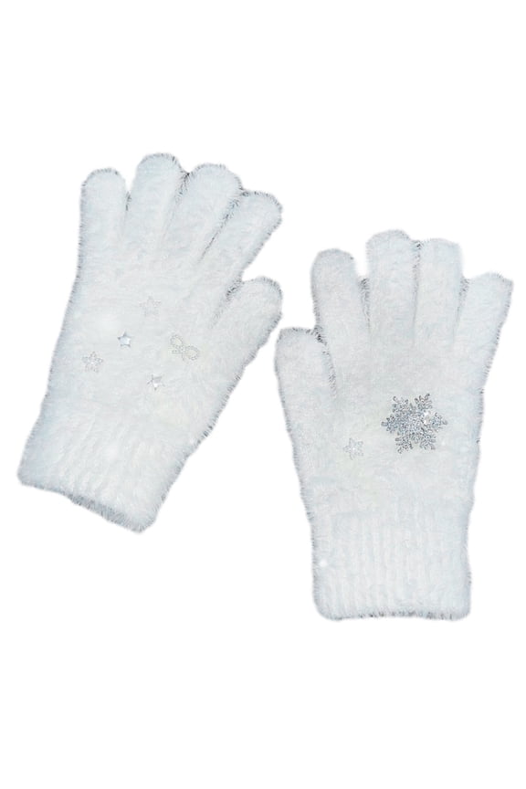 Screen Touch Hand Gloves Fashion Snowflake Cuff Gloves Casual Gloves for Walking