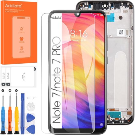Screen for Xiaomi Redmi Note 7 Screen Replacement for Redmi Note 7 Pro LCD Screen M1901F7G,M1901F7S Touch Display Digitizer Assembly Repair Parts(Black with Frame)