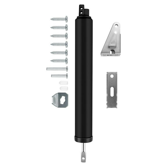 Screen and Storm Door Closer Kit, Pneumatic Closer, Push Button Latch Set A ywm58