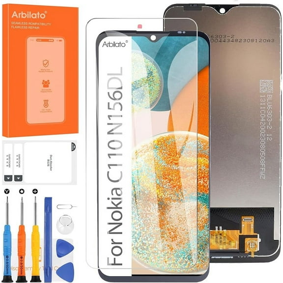 Screen for Nokia C110 Screen Replacement for Nokia C110 LCD Screen N156DL Touch Display Digitizer Assembly Repair Parts(Black No Frame)