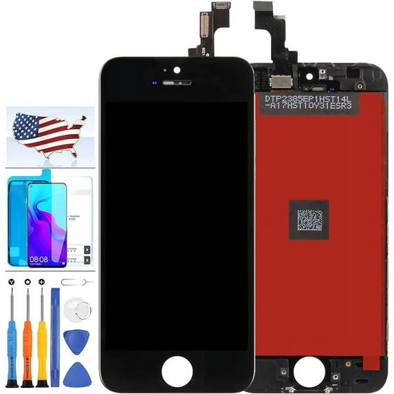 Screen for iPhone 5s/SE 2016 Screen Replacement A1453 A1457 A1518 A1528 A1530 A1533 Screen Replacement 4inch Digitizer LCD Touch Display Assembly +Repair Tools (Not Fit SE 2021/2022) (Black)