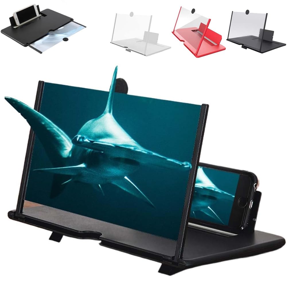 Magnifier Compouter Movie Screen magnifier for smartphone, Pull-Out Player Stand, 3D HD Movies ...