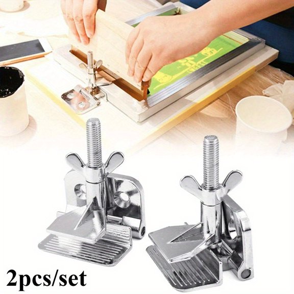 Screen-printed butterfly clamp; Screen printing stencil clamp; Stencil holder; Chrome plated; Multi-functional