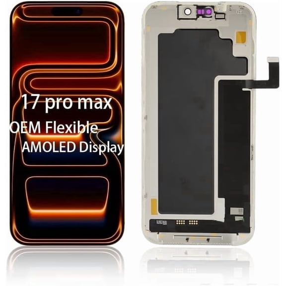 Screen Replacement Kit for iPhone 17 Pro Max, 120Hz AMOLED Display, 6.9-inch, 3D Touch LCD Display.