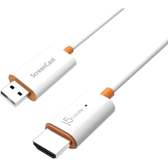 ScreenCast HDMI Wireless Display Adapter Receiver - Mirror Phone, Tablet, Laptop to HDTV - Compatible with MiraCast, AirPlay, Android, Windows 10 PC, iOS, iPhone, Tablet (JVAW56)