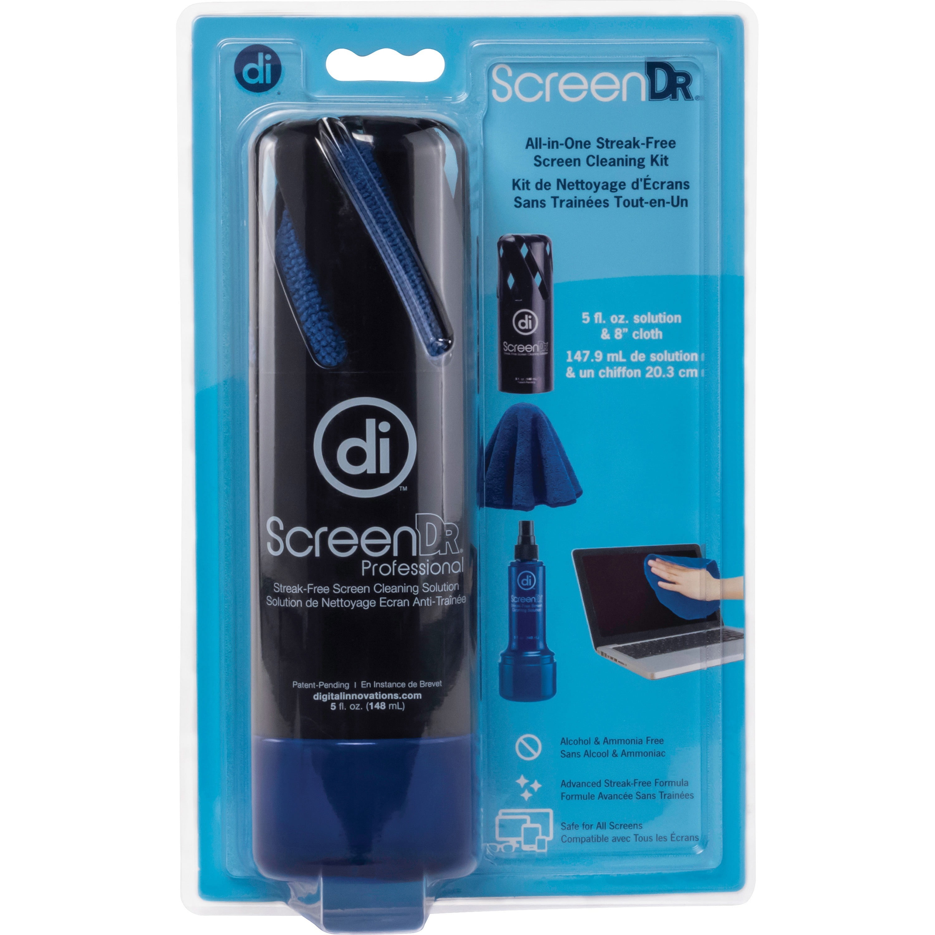 ScreenDr 2oz. Screen Cleaning Kit - For MP3 Player, Smartphone, Tablet, Display Screen, Electronic Equipment - 2 fl oz - Abrasion-free, Streak-free - MicroFiber - 1 Each