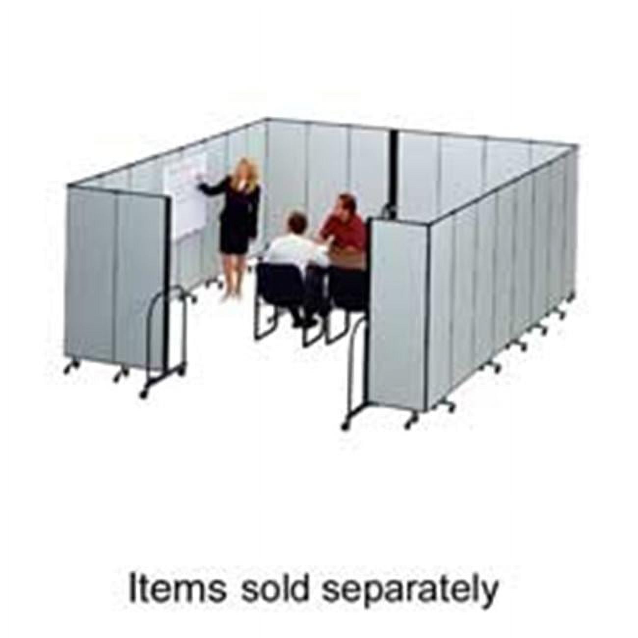 ScreenFlex Interlocking Mobile Partitions - Dark Gray - 13ft.1in.x6ft ...