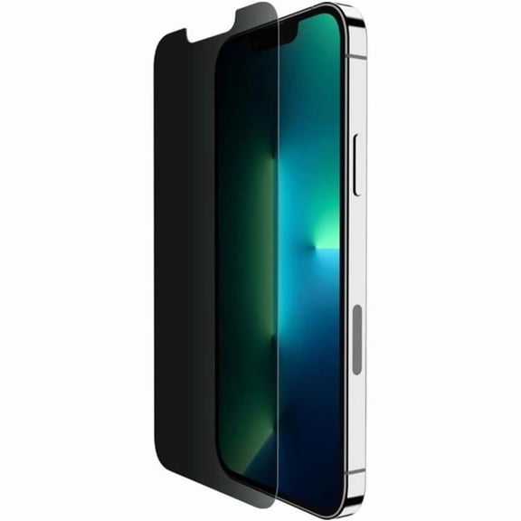 ScreenForce Tempered Glass Privacy Treated Screen Protector for LCD iPhone 13, iPhone 13 Pro