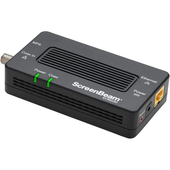 Screenbeam MoCA 2.5 Network Adapter for Higher Speed Internet, Ethernet Over Coax - Single Add-On Adapter for Existing MoCA Network (Model: ECB6250S02)