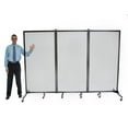 thumbnail image 1 of Screenflex CRD3 3 Panel Clear Room Divider, 6 ft. 2 in. x 10 ft. 0 in., 1 of 1