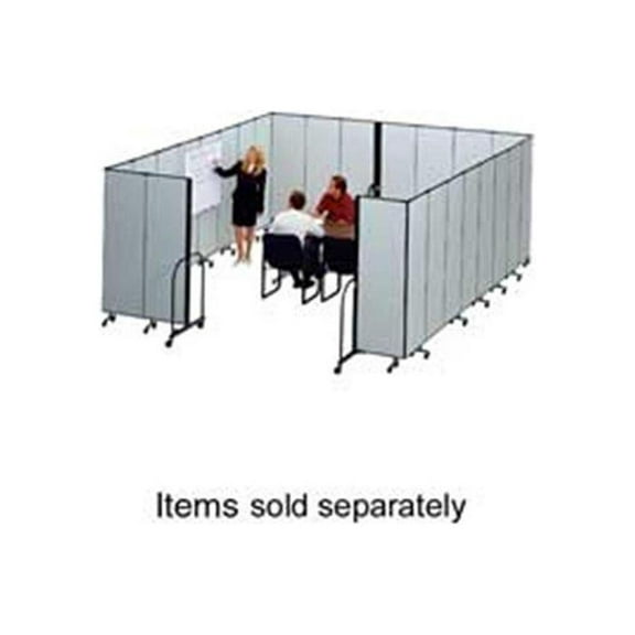 Screenflex FREEstanding 11 Panels Portable Partition - 20.50 ft Length x 72" Height - Polyester - Stone