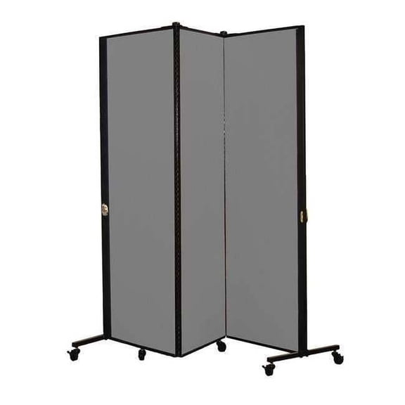 Screenflex Portable Room Divider,5Ft 9In W,Stone HKDL603-DG