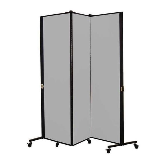 Screenflex Portable Room Divider,5Ft 9In W,Granite HKDL603-VG