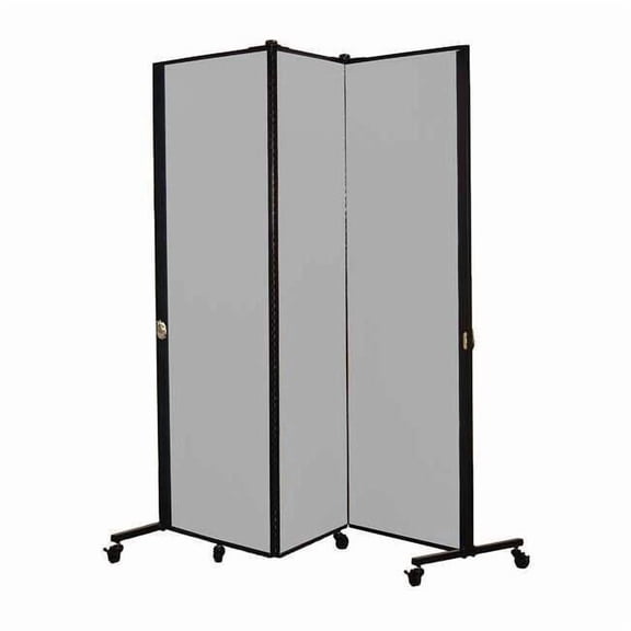 Screenflex Portable Room Divider,5Ft 9In W,Granite HKDL603-VG
