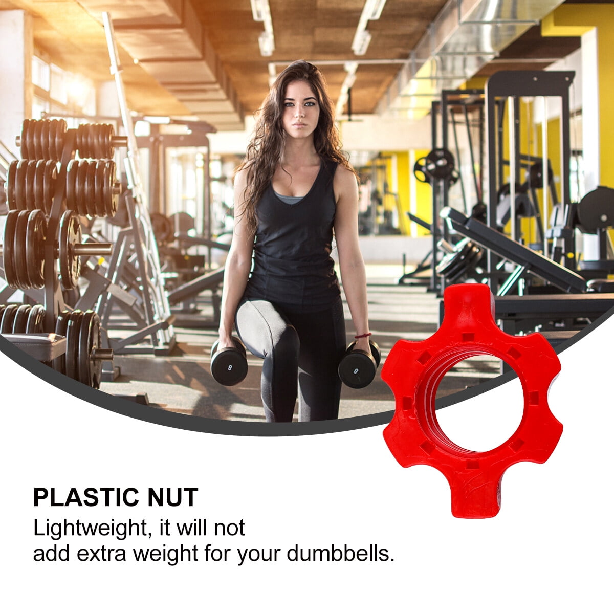 Screw Barbell Nut Lock Dumbbell Collar Collars Weight Locks Fixing