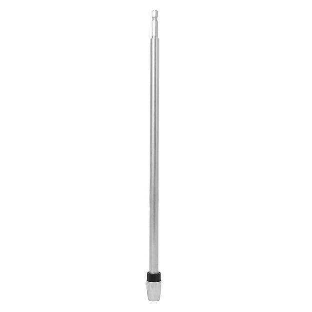 Screw Bit Holder Silver Carbon Steel 1/4in Hex Shank 300mm