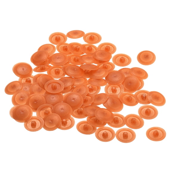 Screw Cap Covers, 160 Pack 11.5x3mm Plastic Screw Decoration Cover, Orange Red