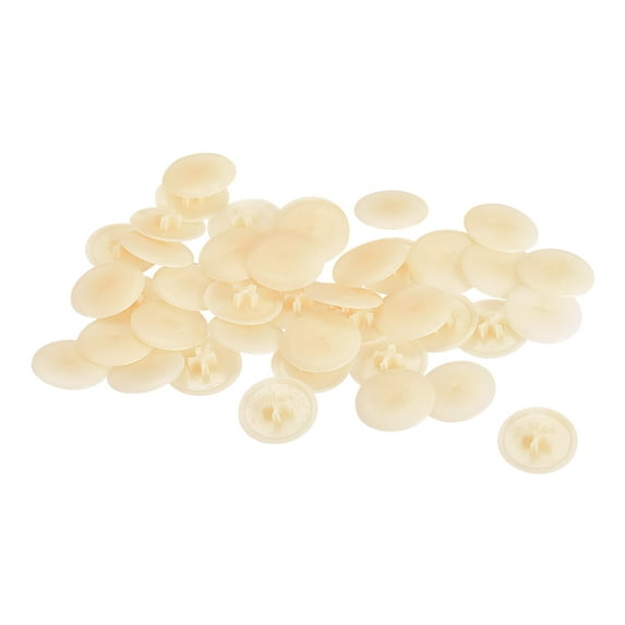 Screw Cap Covers, 40 Pack 17x4mm Plastic Screw Decoration Cover, Apricot