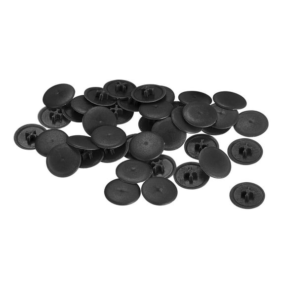 Screw Cap Covers, 40 Pack 17x4mm Plastic Screw Decoration Cover, Black
