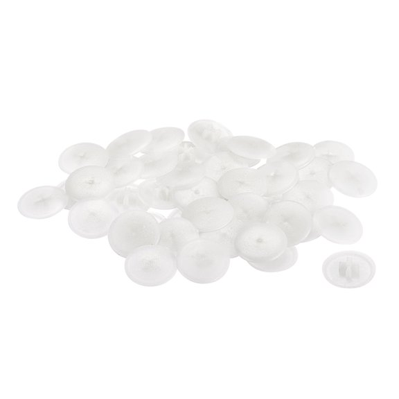 Uxcell Screw Cap Covers, 40Pcs 17x4x6.3mm Plastic Screw Decoration Cover, White