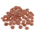 thumbnail image 1 of Screw Cap Covers, 80 Pack 11.8x3.3mm Plastic Screw Decoration Cover, Red Brown, 1 of 5