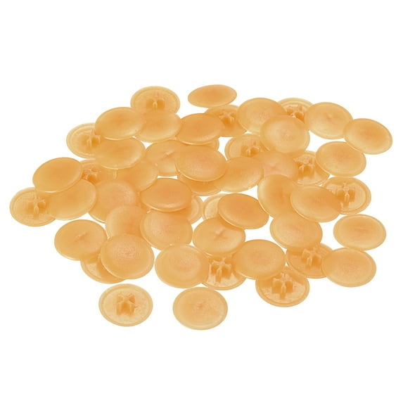 Screw Cap Covers, 80 Pack 16.7x4.3mm Plastic Screw Decoration Cover, Dark Orange