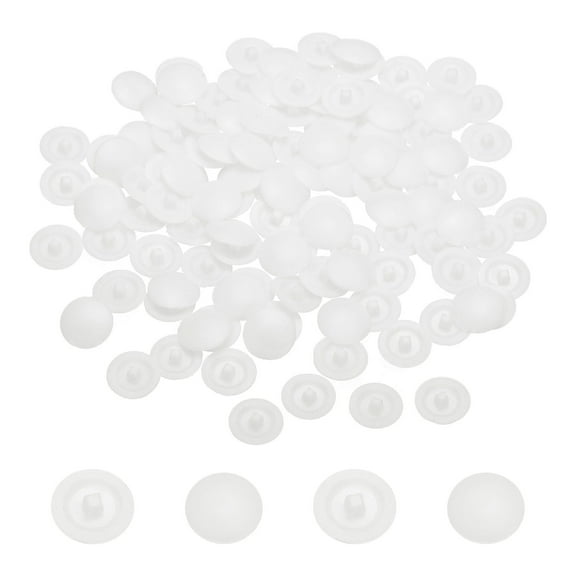 Screw Caps, 158Pcs 12mm - Plastic Self-Tapping Screw Cap Covers, Decorative Cover Hole Plug for Diameter 7-8mm Flat Phillips Screw (White)