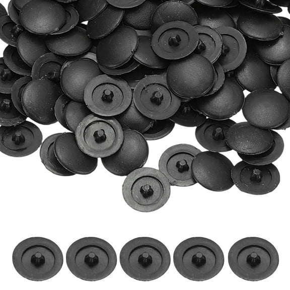 Uxcell Screw Caps Covers, Plastic Self Tapping Hole Cap Covers Dust Proof Sticker Waterproof for Cabinet Black