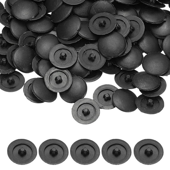 Uxcell Screw Caps Covers, Plastic Self Tapping Hole Cap Covers Dust Proof Sticker Waterproof for Cabinet Black