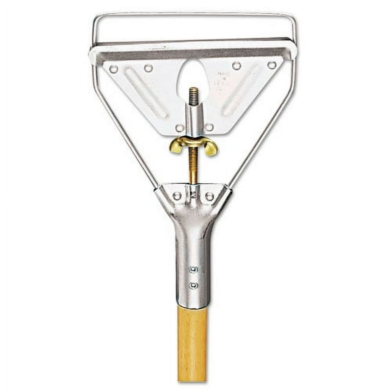 Screw Clamp Metal Head Wooden Mop Handle, #20+, 1.13 Screw Clamp Metal Head Wooden Mop Handle, #20+, 1.13