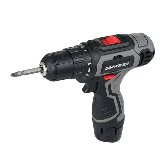 Screw Cordless Drill Sets Electric Drill 25+1  Setting For Home Reconstruction, DIY Handicrafts, Woodworking, Landscaping Work, Car Maintenance 2PCS 16.8V 1500mah Battery, UK