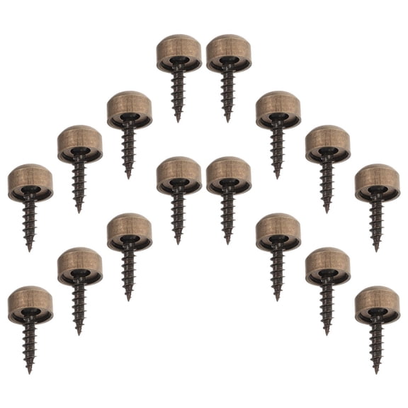 Screw Decorative Screws with Caps Copper Nails Rust Resistant Furniture Hat 16 Pcs