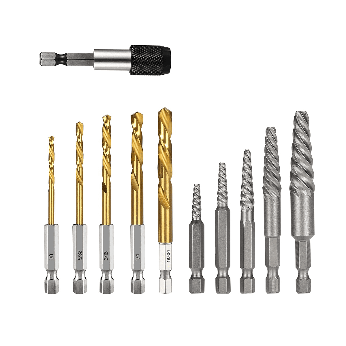 Screw Extractor Set, 11 Pieces Easy Out Bolt Extractor Set, Reverse
