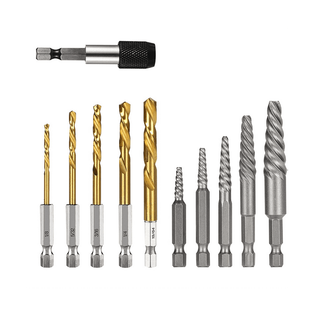 Screw Extractor Set, 11 Pieces Easy Out Bolt Extractor Set, Reverse