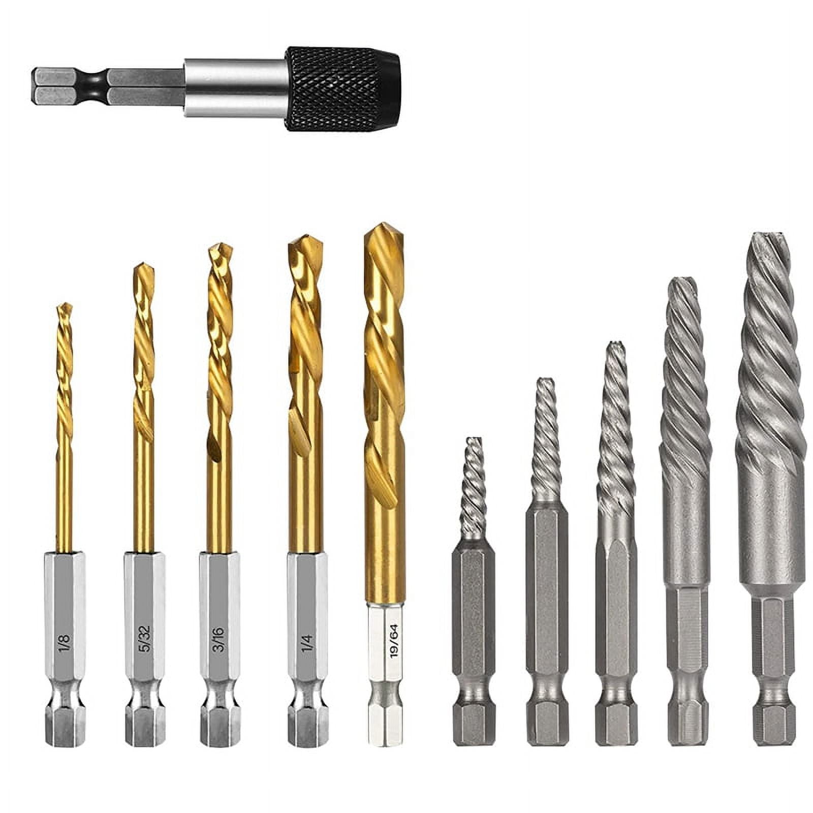 Screw Extractor Set, 11 Pieces Easy Out Bolt Extractor Set, Reverse ...