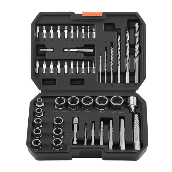 Screw Extractor Set 49 Pieces, Easy Out Bolt Remover Kit with Drill Bits