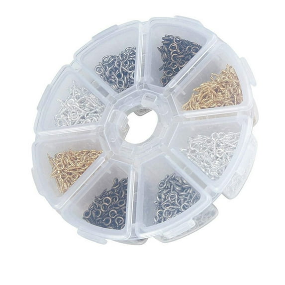 Screw Eye Pegs Jewelry Eyelet Screws Hooks Threaded Pins Small Eyes Rings