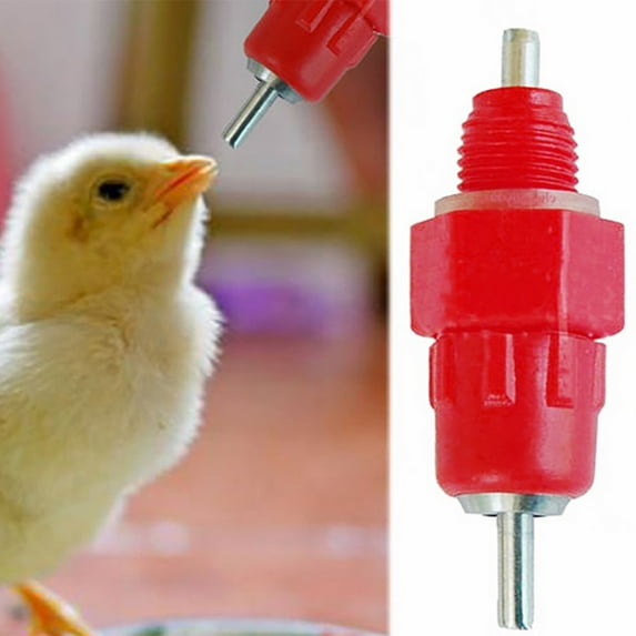 Screw Farm Nipple Hanging Chicken Feeder Drinker Poultry Water Dispenser for Pet Livestock