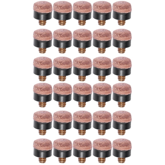 Screw Head Billiard Cue Tips Screw-on Accessories Skin Pool Stick Replace Ferrule 60 Pcs