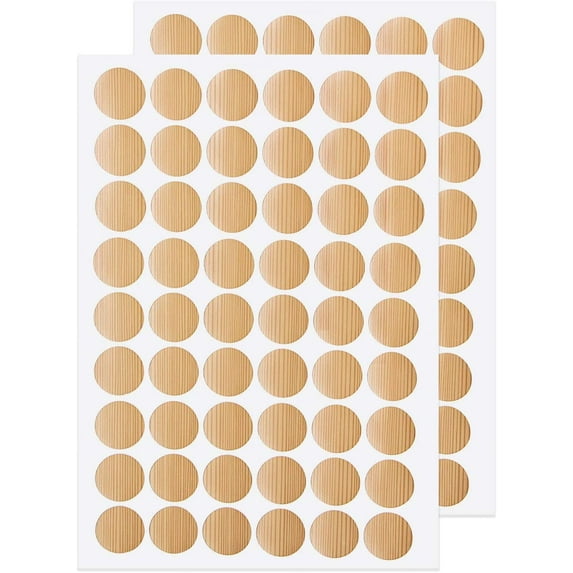 Screw Hole Stickers Pvc Covers Self Adhesive, 21Mm Decorative Stickers Screws Covers Caps Great For Wooden Furniture Wardrobe Cabinet Shelf Desk Plate 2 Sheet, Pc-198-Pc-221