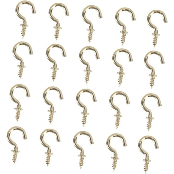 Screw Hook Metal Utensil Holder Ceiling Hooks Heavy Duty Metal Clothes Rack Heavy Duty 50pcs Open Eye Hooks Space Saving Hooks Screw- in Hanger Plant Hanging Hook Screw Hooks Metal