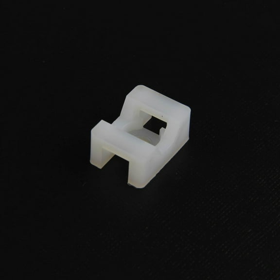 Screw-In Saddle White Cable Tie Mounts for 120 lb. Ties - (pack of 50)
