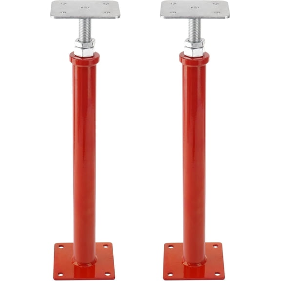 Screw Jacks Leveling, 16-20" Adjustable House Floor Jacks, Floor Joist Jacks for Crawl Space, Load Capacity 6600lbs, 2 Pack, Red