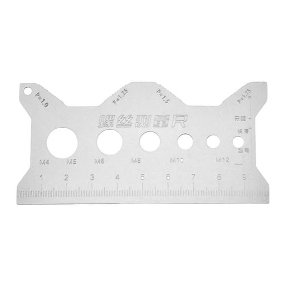 Screw Measuring Tape JWDX, 1 Measuring Ruler Precisions Screw Gauges Accurate Measurement Tool Screw Measuring Card Portable Screw Size Measuring for 4Mm/5Mm