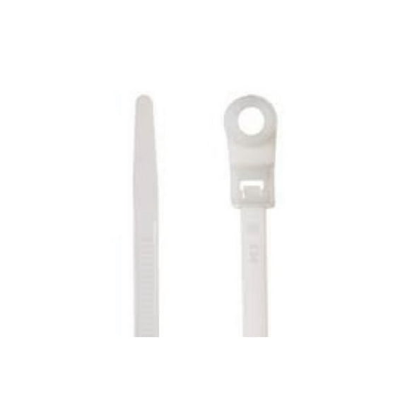 Screw Mount 14.5", 50 lb. White Cable Ties - (pack of 100)