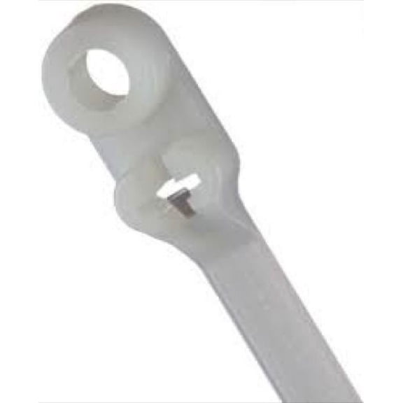 Screw-Mount 6", 40 lb. White TY34M T&B Ty-Raps - (pack of 100)