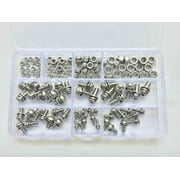 Screw Nut Bolt Assortment,320Pcs Stainless Steel SS304 Pan Head Screws Nuts Assortment Kit M2 M2.5 M3 M4 M5 Fastener Repair Tool Accessory，320pcs