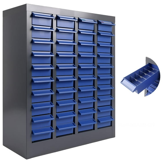 ABS Plastic Drawer Organizer Cabinet, 40-Compartment, 7.8x3.9" Drawers, Tool Organizer Cabinet, Parts Storage Cabinet, Dedicated to Workshop, Home, Office