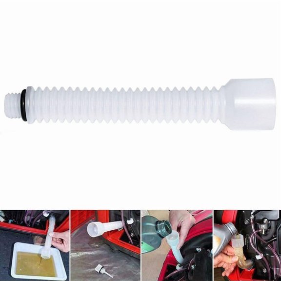 Screw-On Oil Funnel Tube for Honda EU1000i EU2000i EU3000i SD2000i Generators, Flexible Plastic, Reusable Mess-Free Oil Service, 1-Pack