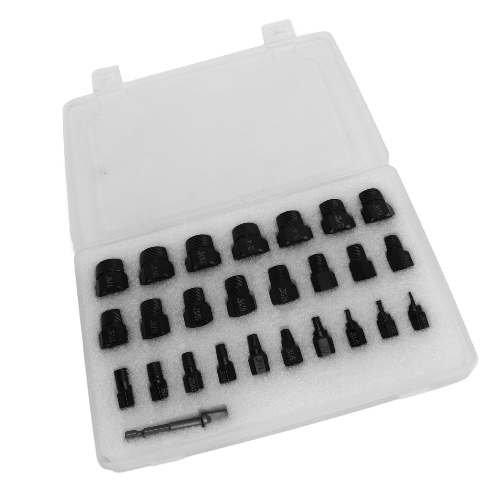 Screw Remover, Left Hand Spiral Design Broken Screw Extractor 26Pcs